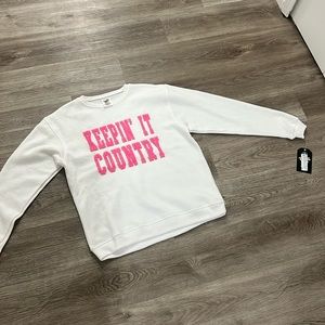 Brand new with tags “Keeping It Country” sweater size Medium regular $69.95